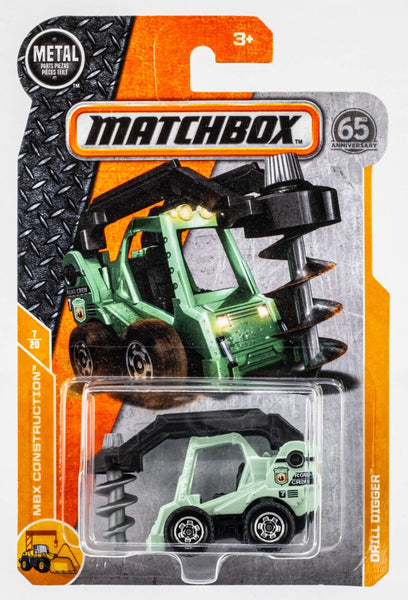 2018 Matchbox #42 Drill Digger GENTLE GREEN | NATIONAL PARK ROAD CREW | FSSC