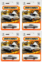 2023 Matchbox #12 1966 Dodge Charger SILVER METALLIC | 70 YEARS | 4-PK LOT | FSC