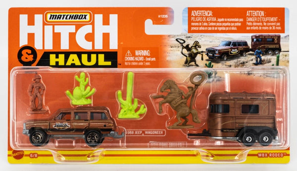 2022 Matchbox Hitch & Haul #6 MBX Rodeo | 1988 Jeep Wagoneer | COPPER COWBOY