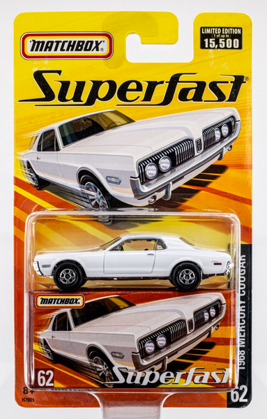 2005 Matchbox Superfast #62 1968 Mercury Cougar POLAR WHITE | FSC