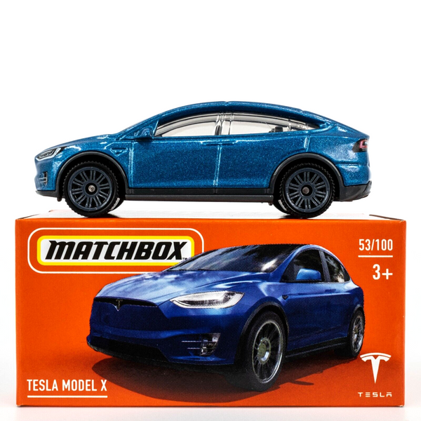 2022 Matchbox Power Grabs #53 Tesla Model X DEEP BLUE | FSB