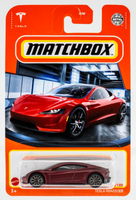 2021 Matchbox #4 Tesla Roadster MATTE BURGUNDY RED MULTICOAT | FSC