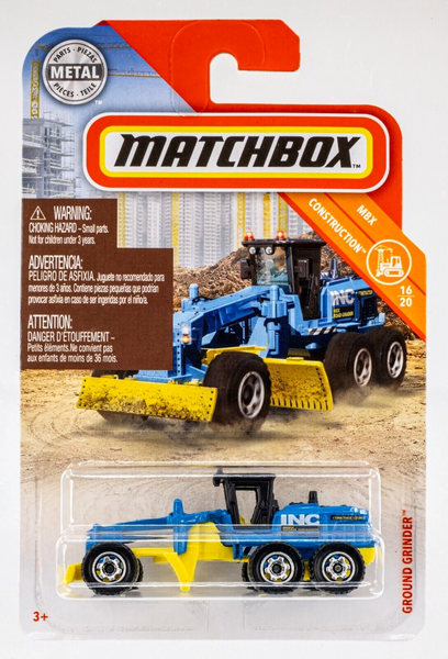 2019 Matchbox #39 Ground Grinder BLUE | YELLOW | INC CONSTRUCTION | FSC