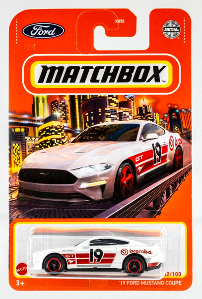 2021 Matchbox #82 2019 Ford Mustang Coupe OXFORD WHITE | BREMBO | FSC