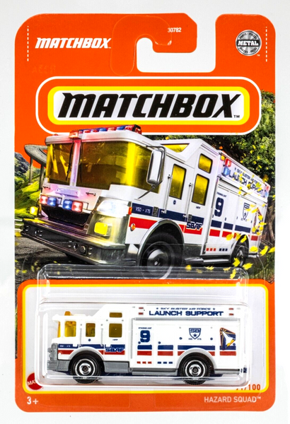 2022 Matchbox #91 Hazard Squad WHITE | SKY BUSTER LAUNCH SUPPORT | FSC