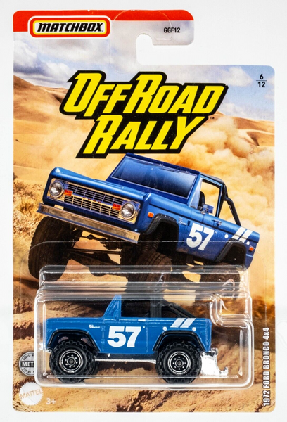 2020 Matchbox Off Road Rally #6 1972 Ford Bronco 4x4 BAY ROC BLUE | FSC