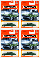 2024 Matchbox #13 1966 Dodge Charger DARK GREEN POLY | 4-PACK LOT | FSC