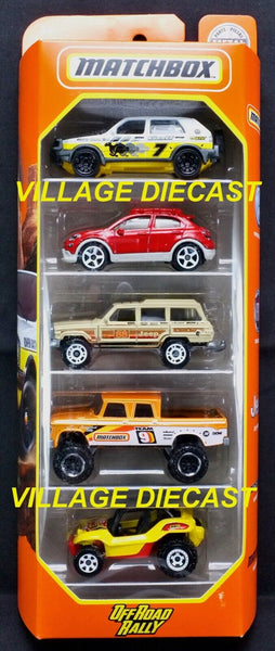 2021 Matchbox Off Road Rally 5-Pack | Volkswagen Golf | Fiat | Jeep | Dodge D200