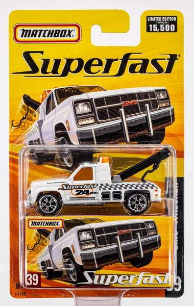 2005 Matchbox Superfast #39 GMC Wrecker WHITE PEARL | FSC