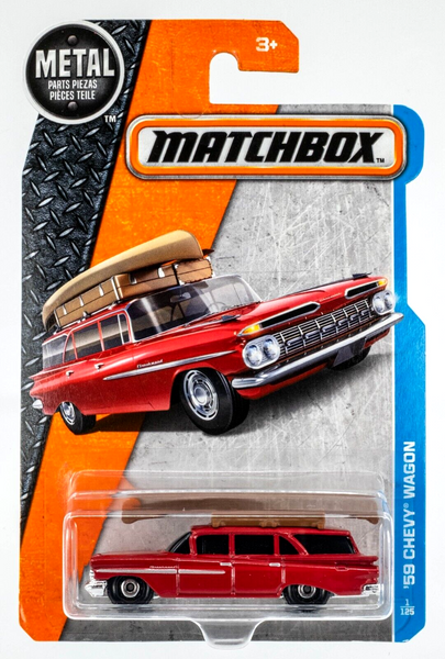 2017 Matchbox #1 '59 Chevy (Brookwood) Wagon ROMAN RED | FSC