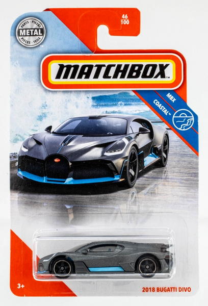 2020 Matchbox #46 Bugatti Divo TITANIUM LIQUID SILVER | DIVO RACING BLUE | FSC