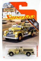 2019 Matchbox Target Superfast 50th #4 Seagrave Fire Engine GOLD METALLIC | FSC