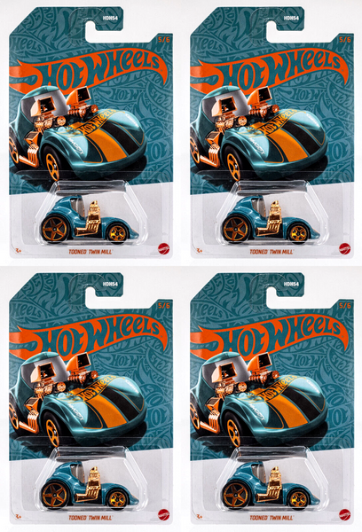 2024 Hot Wheels Pearl and Chrome Mix 2 #5 Tooned Twin Mill | 4-PACK LOT | FSC