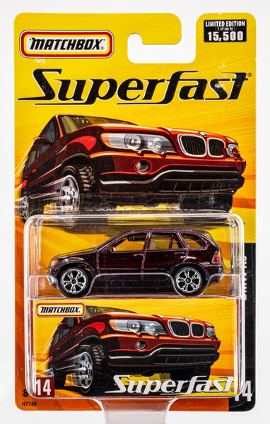 2005 Matchbox Superfast #14 BMW X5 BURGUNDY METALLIC | FSC