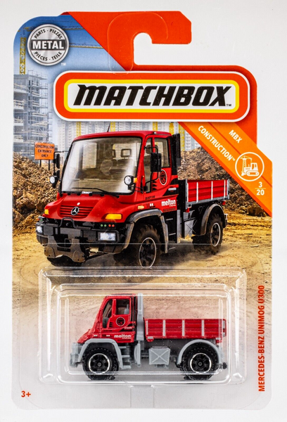 2019 Matchbox #37 Mercedes-Benz Unimog U300 RED | MELTON INT'L CRATING | FSC