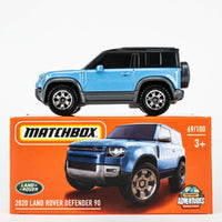 2022 Matchbox Power Grabs #69 2020 Land Rover Defender LIGHT BLUE METALLIC | FSB