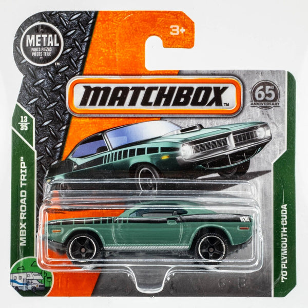 2018 Matchbox #19 '70 Plymouth Cuda LIGHT IVY GREEN | FSSC