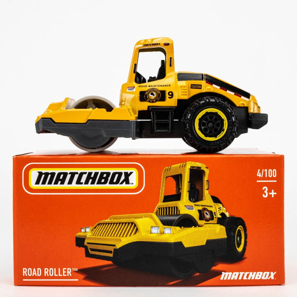 2022 Matchbox Power Grabs #4 Road Roller YELLOW | MATCHBOX CITY | FSB