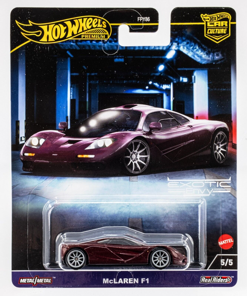 2024 Hot Wheels Car Culture Exotic Envy #5 McLaren F1 BURGUNDY METALLIC | FSC