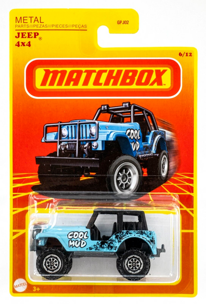 2020 Matchbox Target Retro #6 '60 Jeep CJ-7 4x4 POWDER BLUE | COOL MUD | FSC