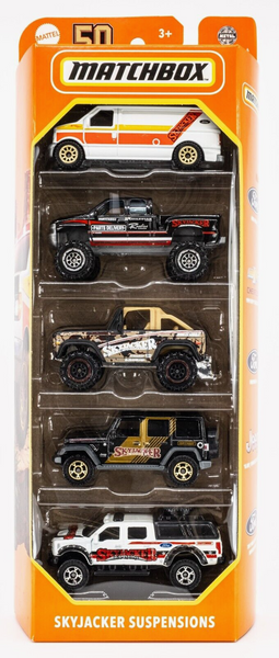 2024 Matchbox Skyjacker Suspensions 5-Pack | Ford | Chevrolet | Jeep | FSB