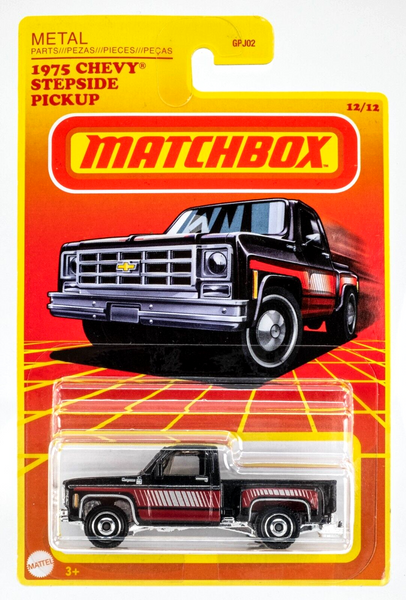 2020 Matchbox Target Retro #12 1975 Chevy Stepside Pickup BLACK METALLIC | FSC