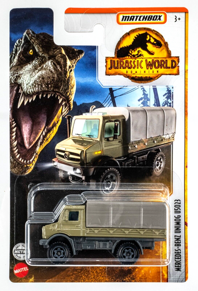 2022 Matchbox Jurassic World Dominion Mercedes-Benz Unimog U5023 OLIVE GREEN