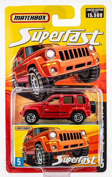 2006-2007 Matchbox Superfast #5 Jeep Liberty FLAME RED CLEARCOAT | FSC