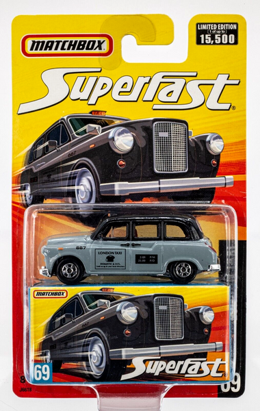 2006-2007 Matchbox Superfast #69 London Taxi GREY | BLACK | FSC