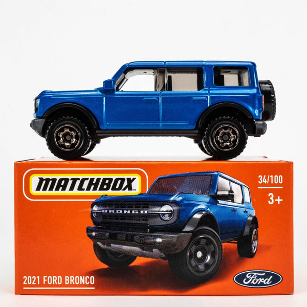 2022 Matchbox Power Grabs #34 2021 Ford Bronco VELOCITY BLUE | FSB