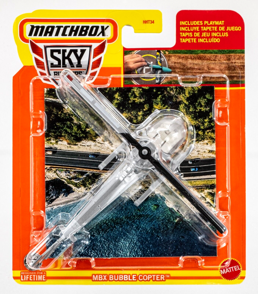 2024 Matchbox Sky Busters #9 MBX Bubble Copter SILVER | FSC