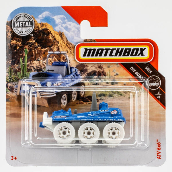 2018 Matchbox #75 ATV 6x6 POWDER BLUE | POLAR ATV 6x6 | FSSC