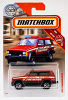 2019 Matchbox #51 Jeep Cherokee Police RED | RIVER VALLEY FIRE RESCUE | FSC