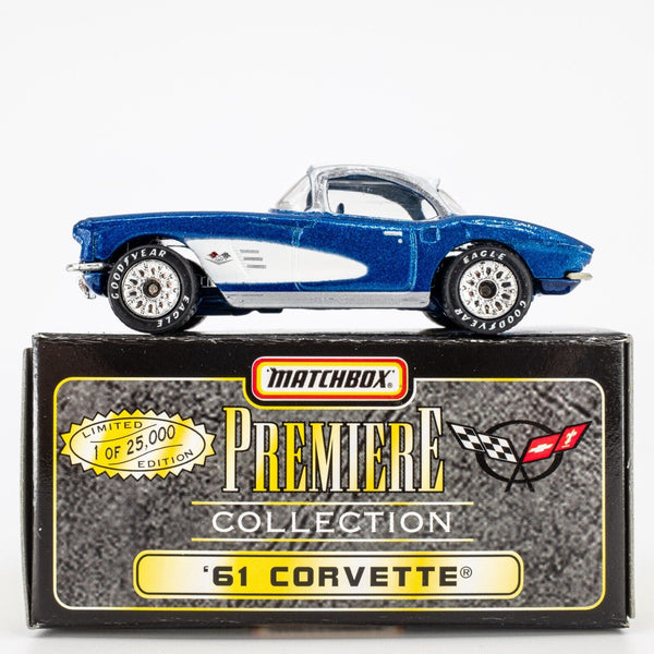 1997 Matchbox "Premiere Collection Corvette" '61 Corvette BLUE | WHITE | BOXED