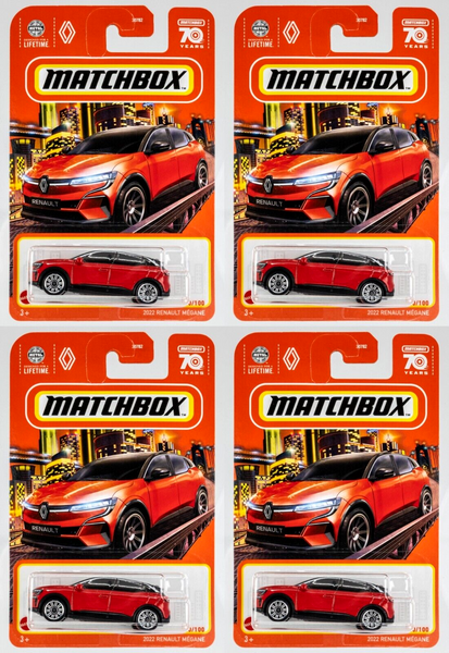 2023 Matchbox #100 2022 Renault Mégane FLAME RED | 4-PACK LOT | FSC