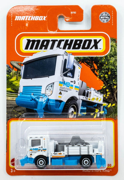 2022 Matchbox #60 Road Stripe King WHITE | MB MATCHBOX FREEWAY SERVICES | FSC