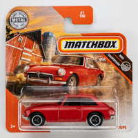 2020 Matchbox #61 1971 MGB GT Coupe FLAME RED / SHORT CARD