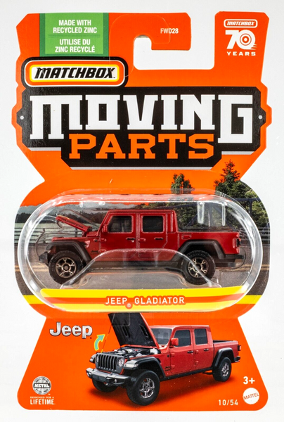 2023 Matchbox Moving Parts #10 Jeep Gladiator FIRECRACKER RED CLEARCOAT | FSC