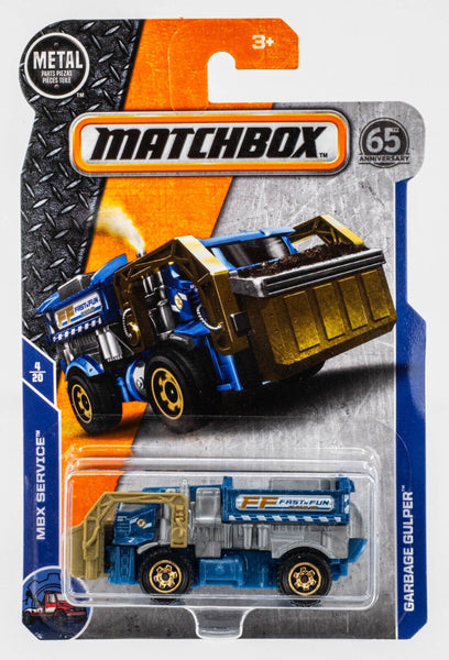 2018 Matchbox #17 Garbage Gulper BLUE | GREY | GOLD | FAST N FUN | FSC