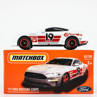 2021 Matchbox Power Grabs #82 2019 Ford Mustang Coupe OXFORD WHITE | FSB