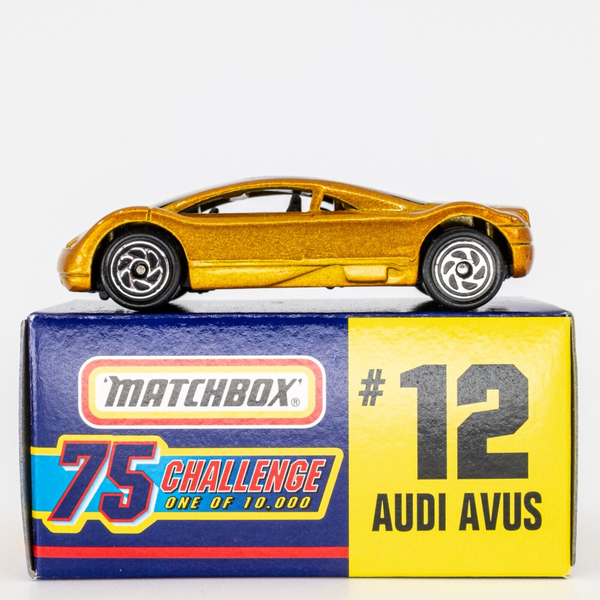 1997 Matchbox Gold Challenge #12 Audi Avus Quattro GOLD METALLIC | BOXED