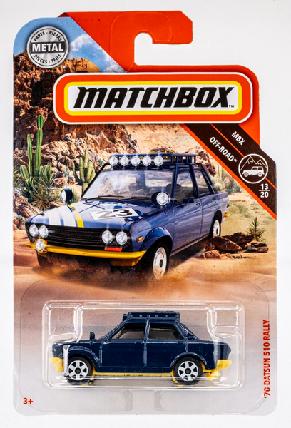 2019 Matchbox #73 '70 Datsun 510 Rally BLUE | FSC