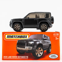 2024 Matchbox Power Grabs #61 2020 Land Rover Defender 90 SANTORINI BLACK | FSB