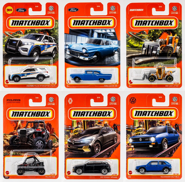 2024 Matchbox Mix 6 | All 6 Vehicles | Ford Police | VW Golf | Ford Custom | FSC