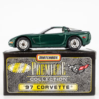 1997 Matchbox "Premiere Collection Corvette" '97 Corvette GREEN METALLIC | BOXED