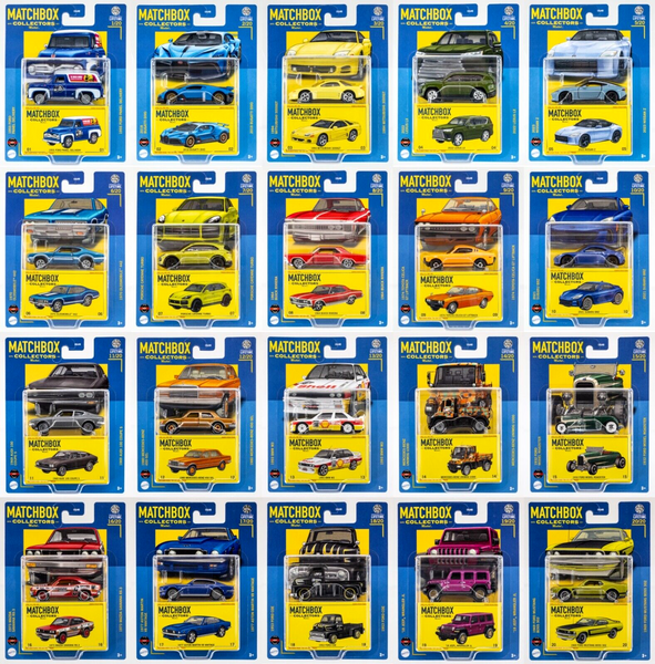 2024 Matchbox Collectors Complete 20-Car Set w/ Bugatti, BMW, Jeep + More | FSC