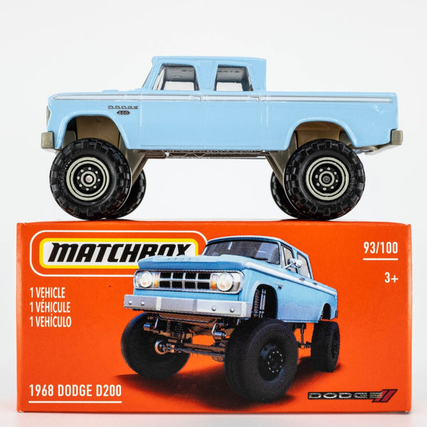 2021 Matchbox Power Grabs #93 1968 Dodge D200 ARCTIC BLUE | FSB