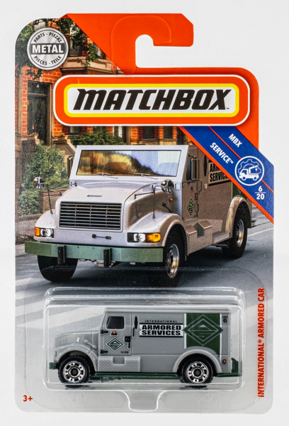 2018 Matchbox #23 International Armored Car GREY | ARMORED SERVICES | FSC