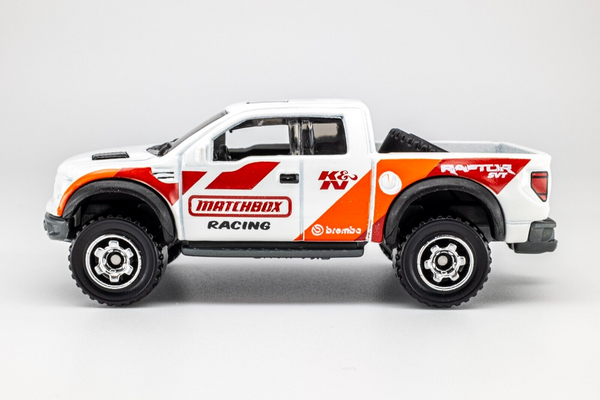 2021 Matchbox 9-Pack Exclusive 2010 Ford F-150 SVT Raptor WHITE | RACING | MINT