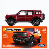 2021 Matchbox Power Grabs #21 2021 Ford Bronco RAPID RED METALLIC | FSB